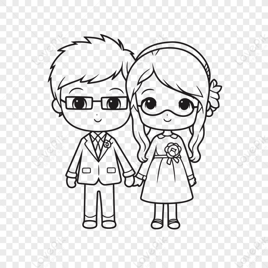 Single one line drawing newly married couple groom in vehicle. Happy man  and woman riding wedding car. Married couple romantic relationship.  Continuous line draw design graphic vector illustration 8721784 Vector Art  at