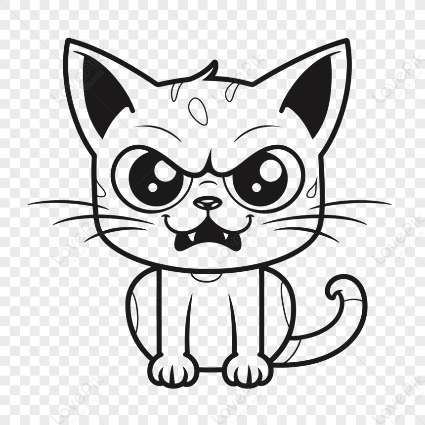 милые раскраски кошка мультфильм сердитое лицо раскраски наброски эскиз  рисунок вектор,злой кот,рисование линий,контур лица изображение_Фото номер  380528668_EPS Формат изображения_ru.lovepik.com