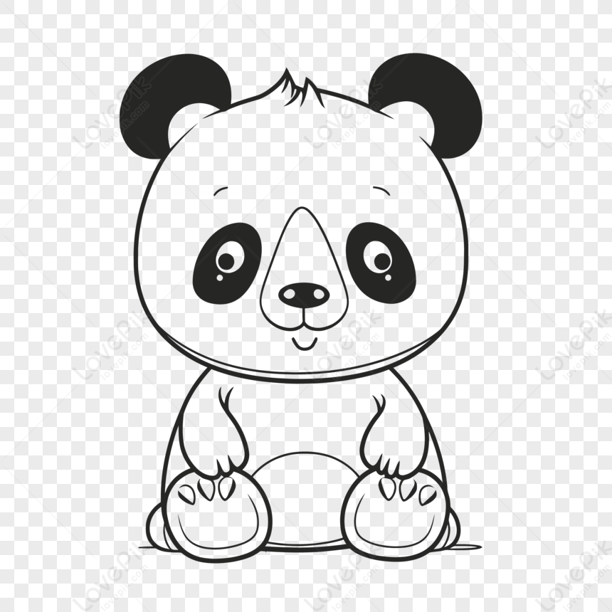 Page De Contour Mignon Bébé Panda Du Livre De Coloriage Pour Les