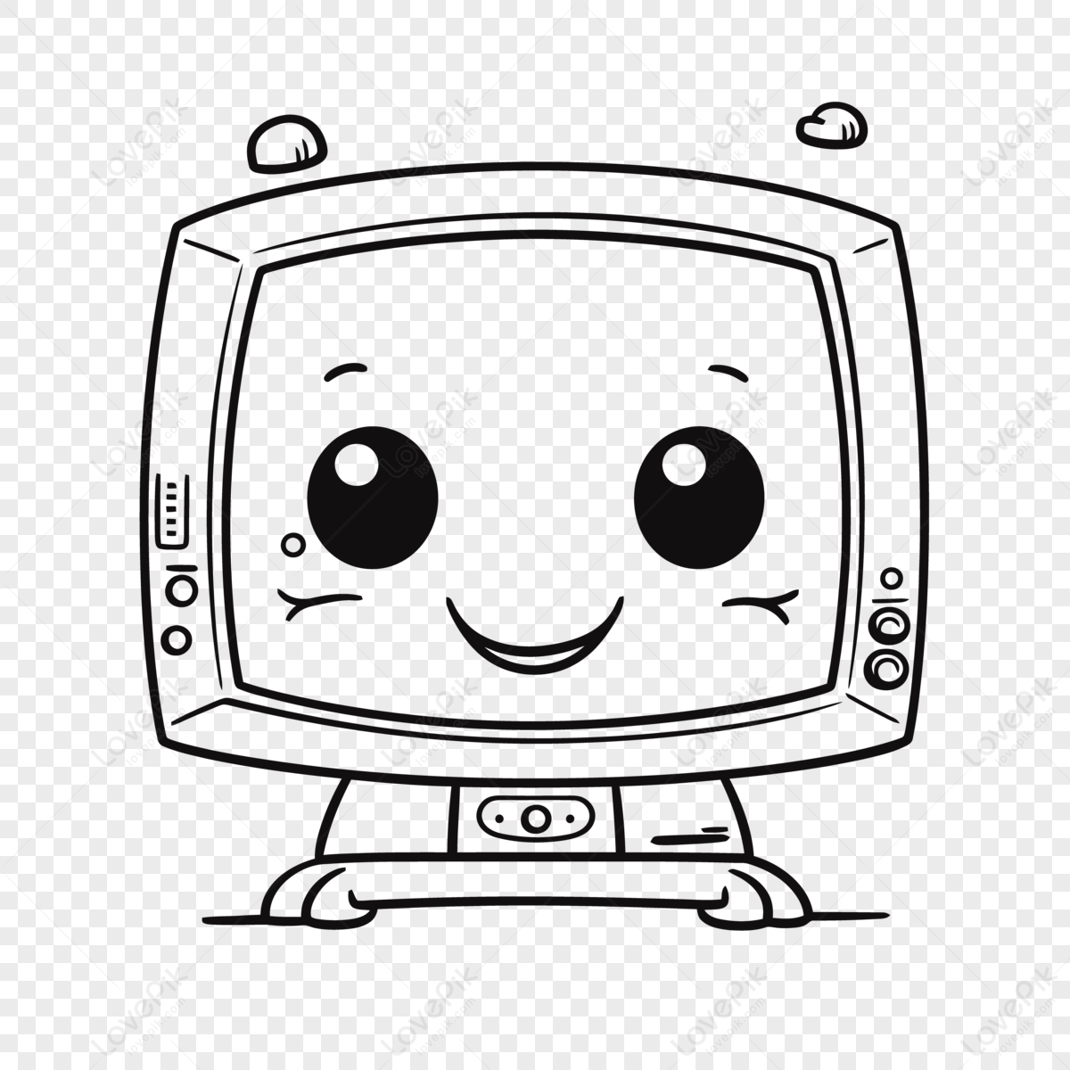 Cute Tv Coloring Page Elegant Printable Tv New Kids Wallpaper Outline ...