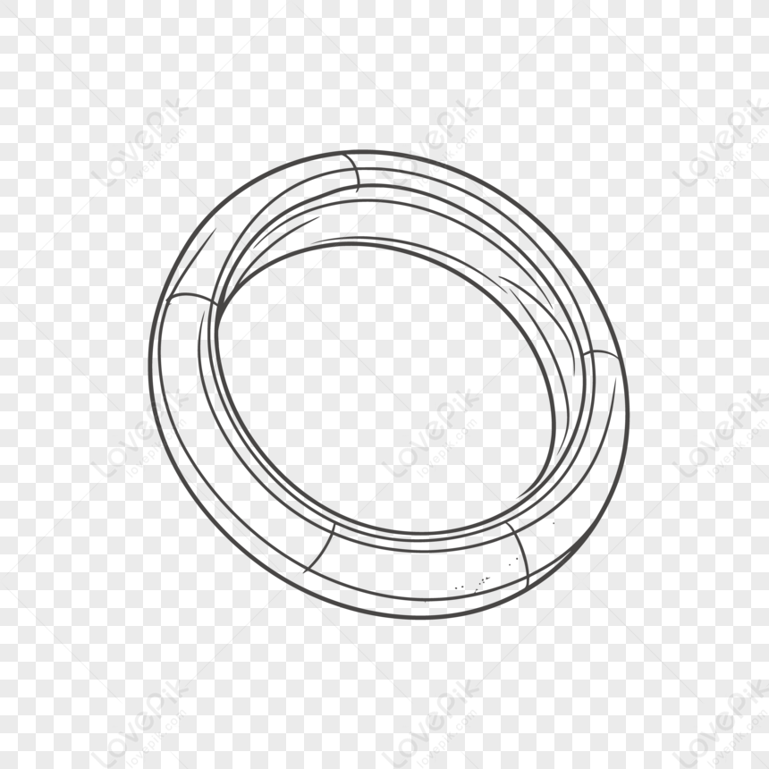 Drawing Drawing Of The Inside Of A Ring Outline Sketch Vector Free PNG ...