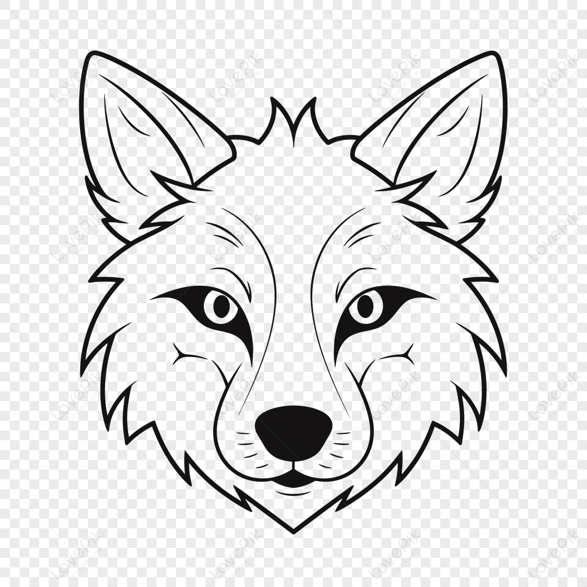 lobo desenho para colorir