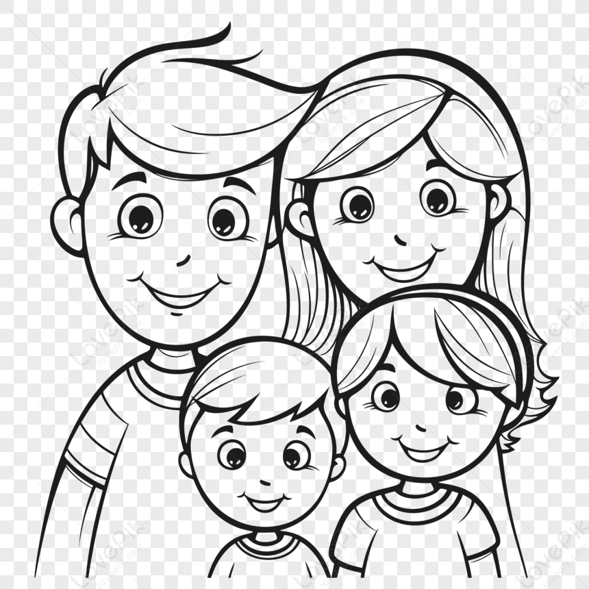Vector Sketch of happy family Parents and children. Family concept. Love  concept. Stock Vector by ©ledepict.gmail.com 189398096