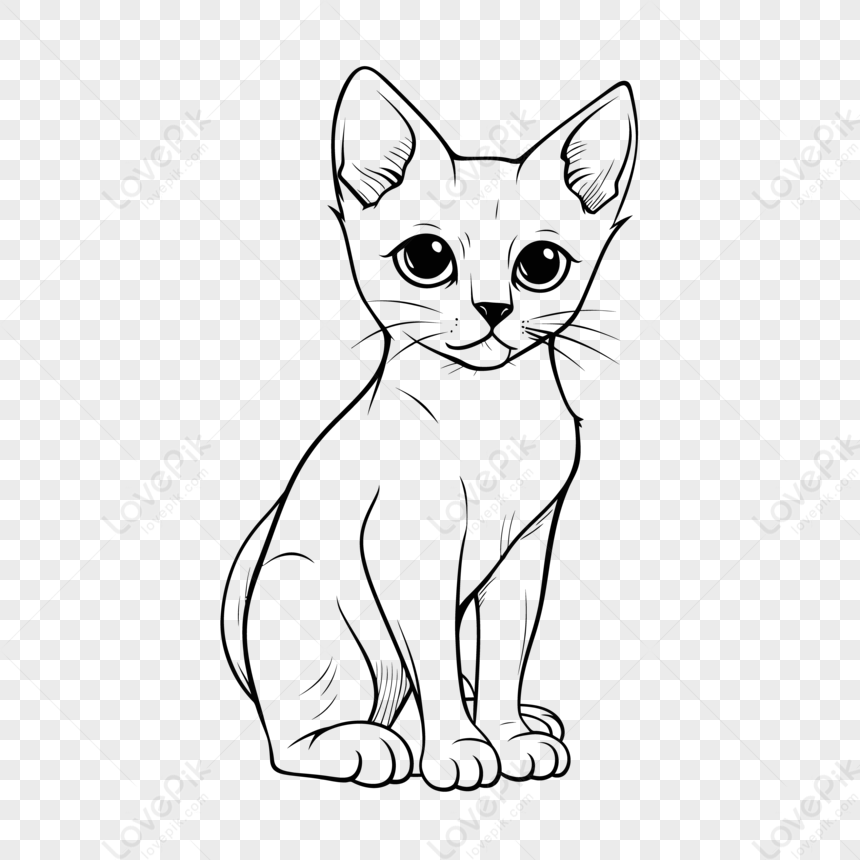 бесплатные раскраски эскиз эскиза кошки сфинкса вектор,цветовой  вектор,бакенбарды,хищники изображение_Фото номер 380534248_EPS Формат  изображения_ru.lovepik.com