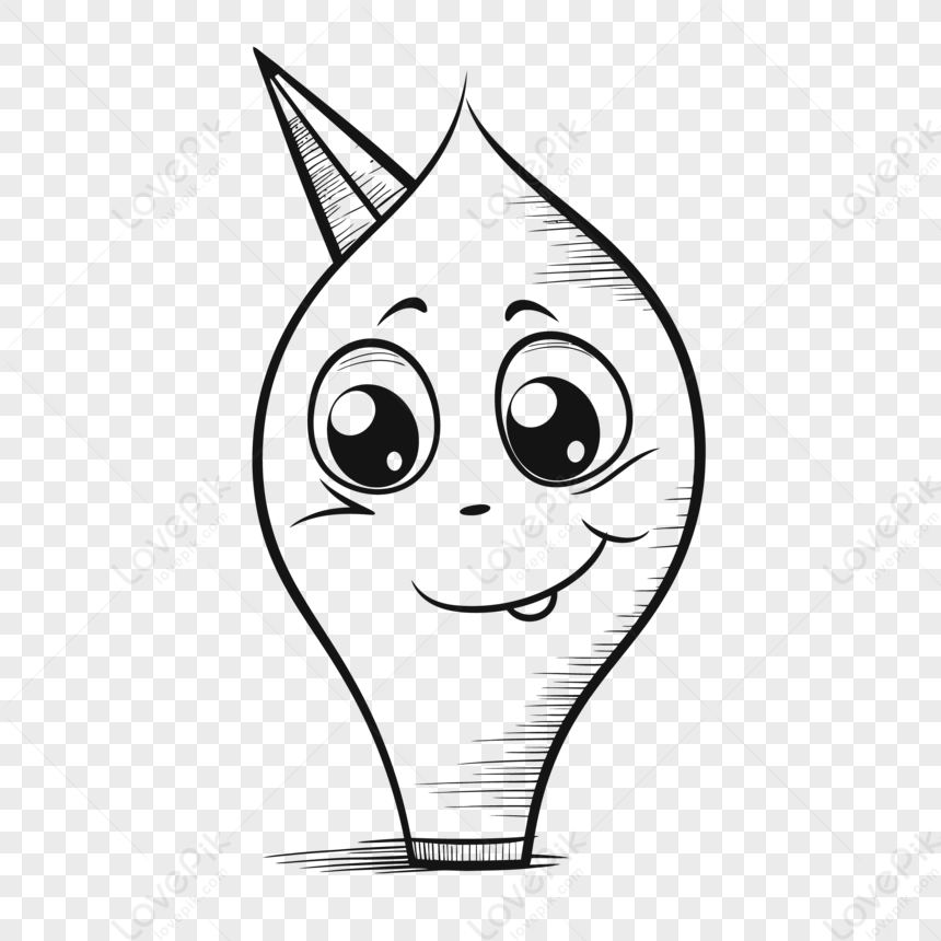 Funny Birthday Bulb With Birthday Hat Vector Drawing Outline Sketch,cartoon  Pencil Coloring Book,cartoon PNG Image And Clipart Image For Free Download  - Lovepik | 380531808