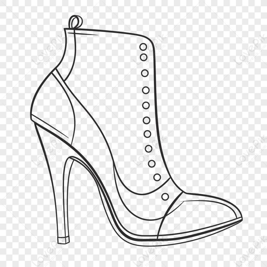 Premium Vector | Hand drawn women high heel shoes side view vector sketch  illustration