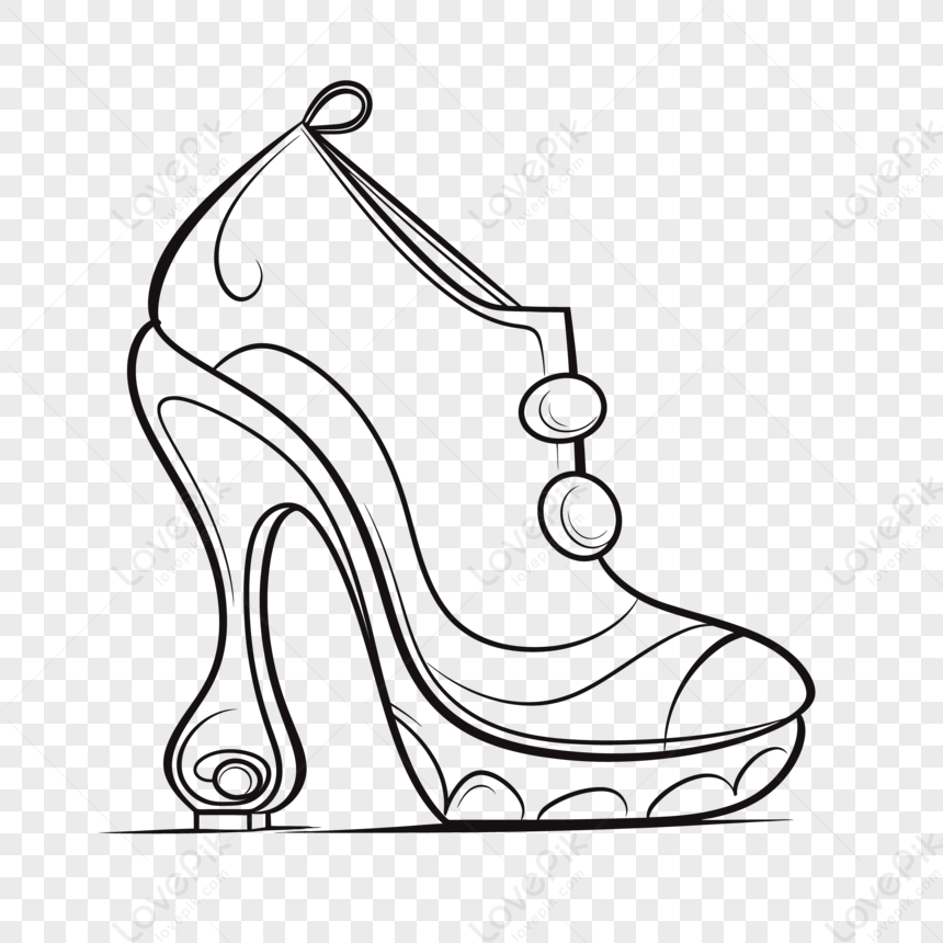 High-heeled Shoe Drawing Coloring Book Absatz Black And White PNG, Clipart,  Absatz, Area, Black, Black