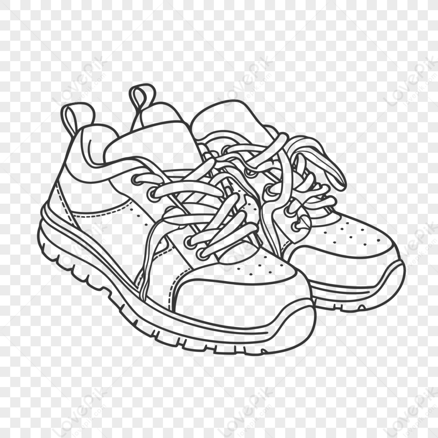 6,400+ Tennis Shoe Outline Stock Illustrations, Royalty-Free Vector  Graphics & Clip Art - iStock