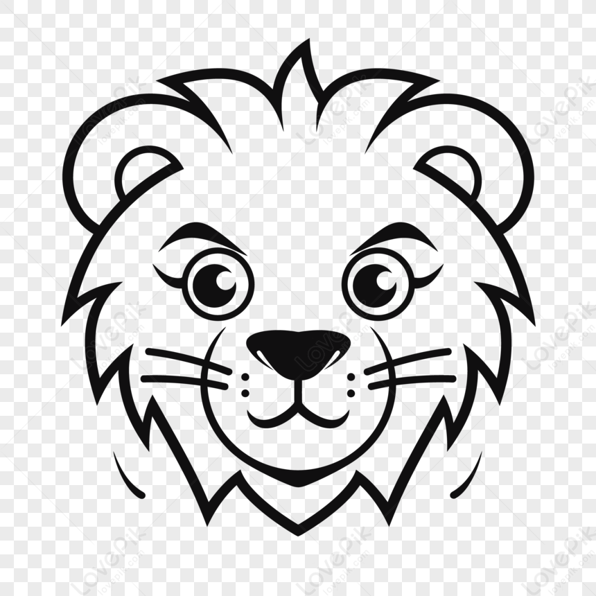 Lion head outline