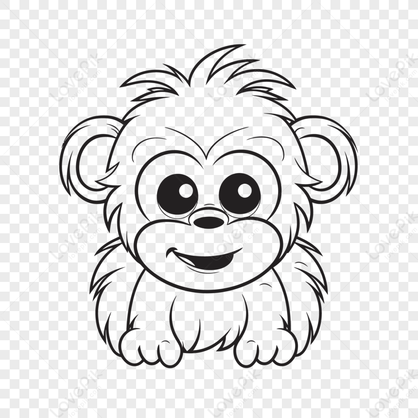 Раскраски обезьяны 🎨 распечатать бесплатно для детей