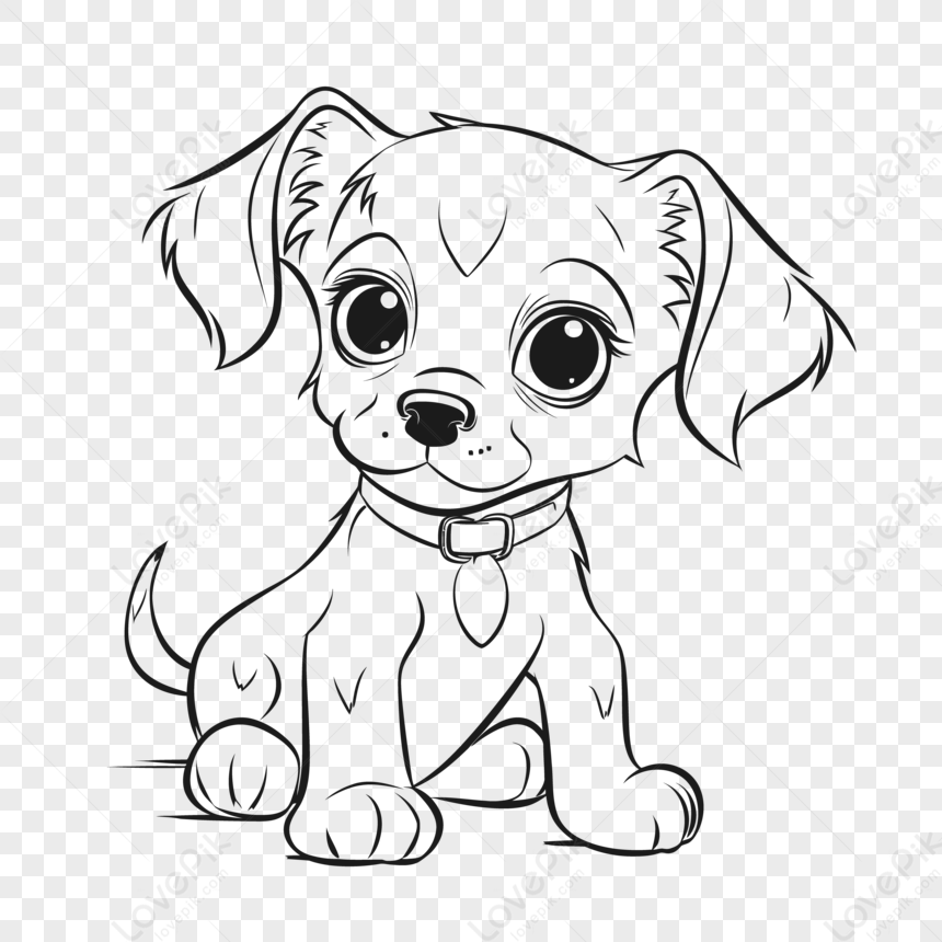 Classic Children's Book Style Dog Coloring Page | Simple for 4-Year-Olds |  AI Art Generator | Easy-Peasy.AI