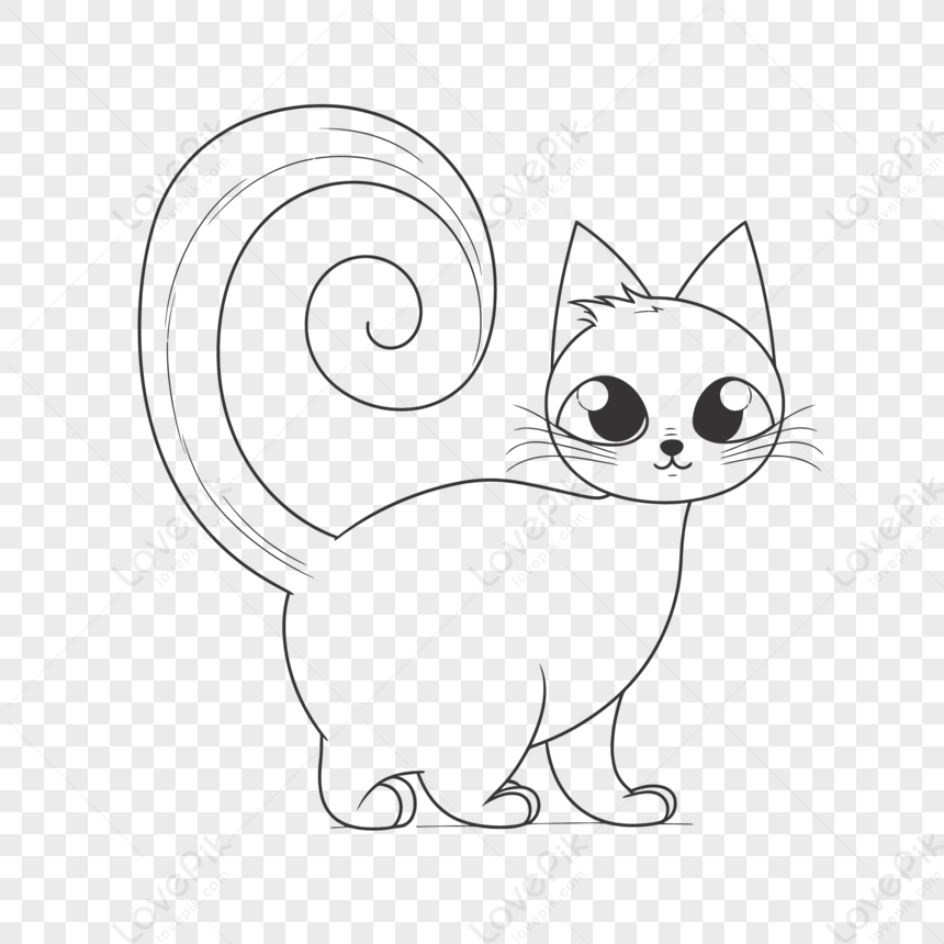 Cat in Different Poses. Sketch of a Cat. Outline Drawing Stock Illustration  - Illustration of position, group: 147232489