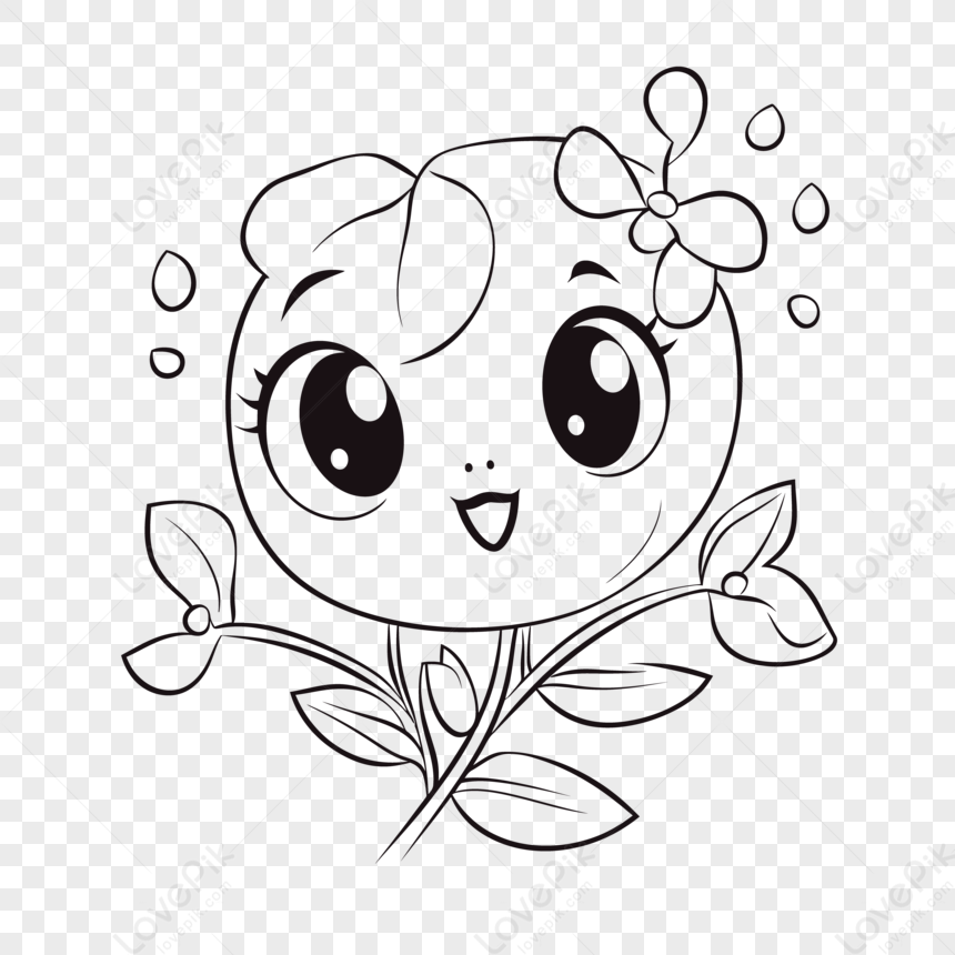 The Lollipop Flowers Coloring Page Outline Sketch Drawing Vector,font ...