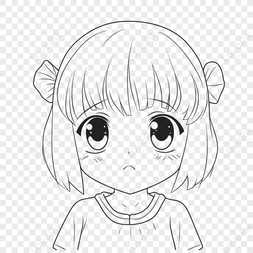 Download Google Search Anime Lineart, Outline, Halloween, Female - Sketch  PNG image for free. Search more high… | Anime lineart, Anime drawings, Anime  girl drawings