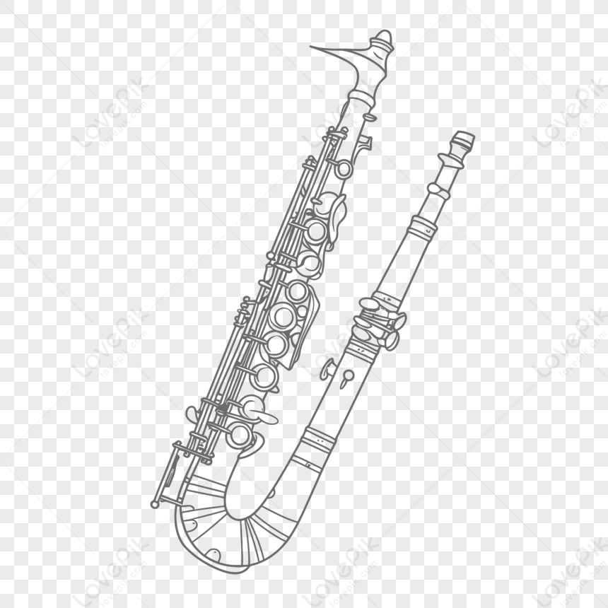 Photo de Illustration De Saxophone De Dessin De Basson Sur Le