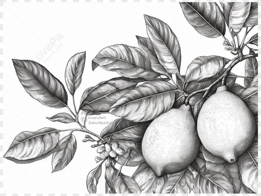 Premium Photo | Watercolor drawing of a lemon tree in a pot botanical  illustration citrus on a white background