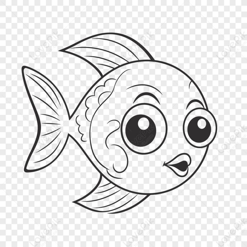 Рыбка раскраска для малышей - 76 фото