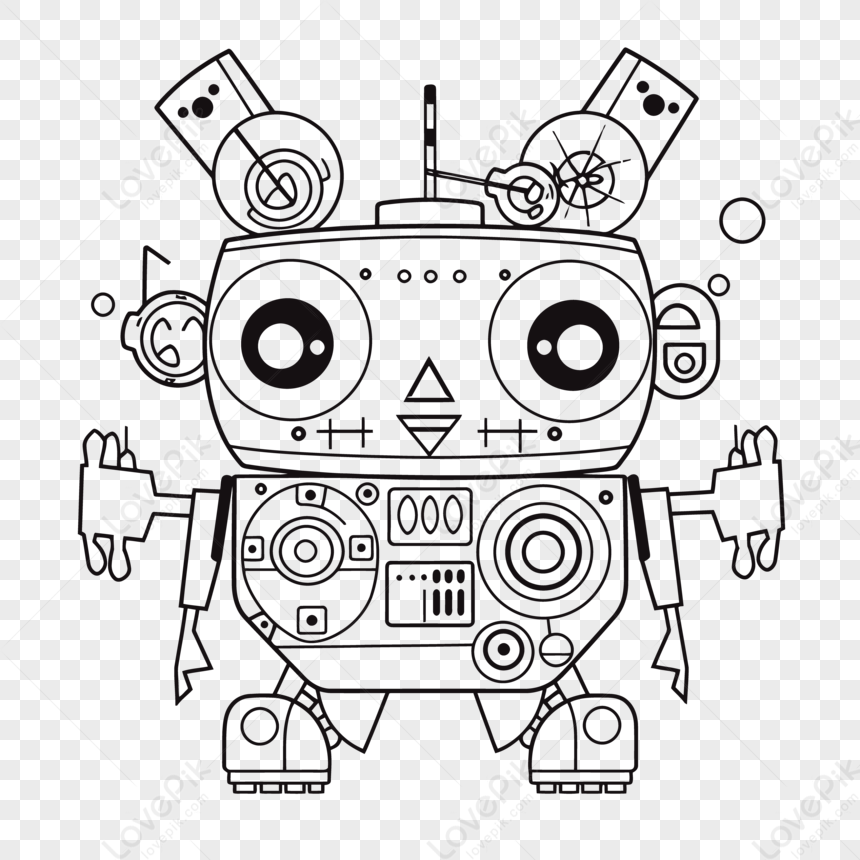 Раскраски роботы – для печати
