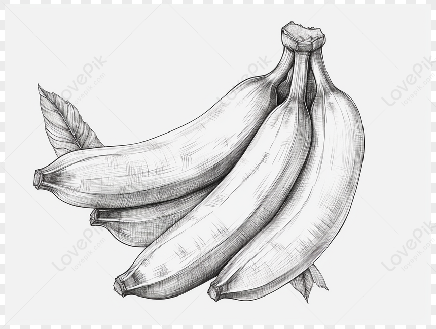 Photo de Paire De Bananes Est Repr sent e Dans Un Dessin En Noir