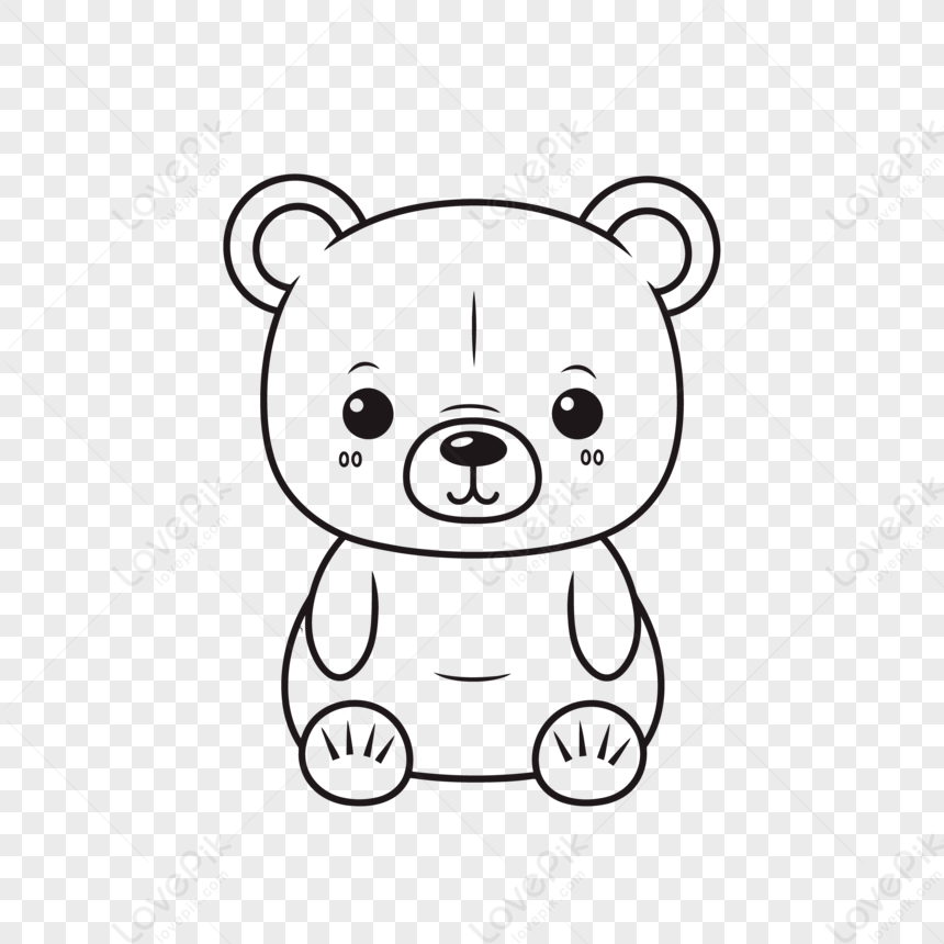 urso desenho para colorir