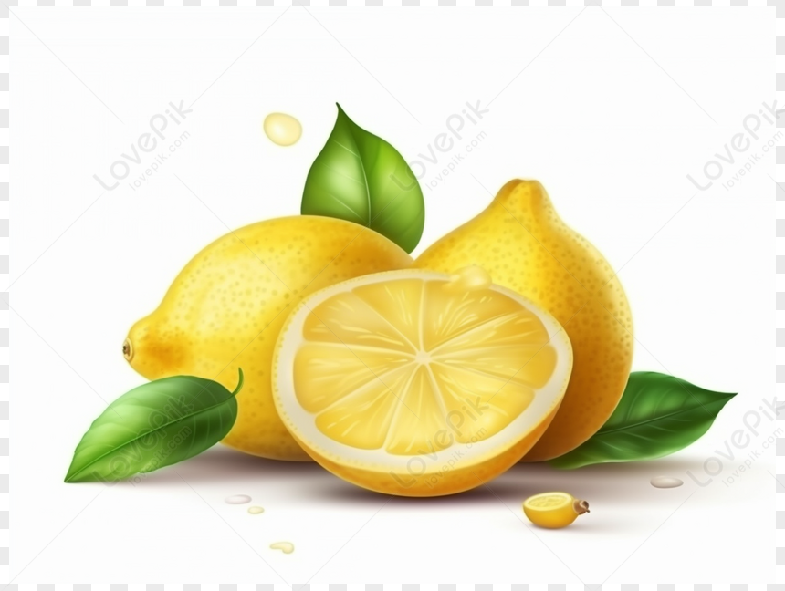 Limoni freschi su un ramo