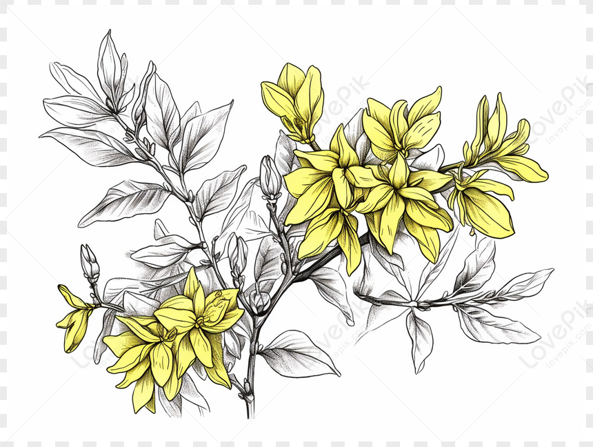 желтый цветок рисунок векторные иллюстрации,желтый вектор,желтый  изображение_Фото номер 380544008_PNG Формат изображения_ru.lovepik.com