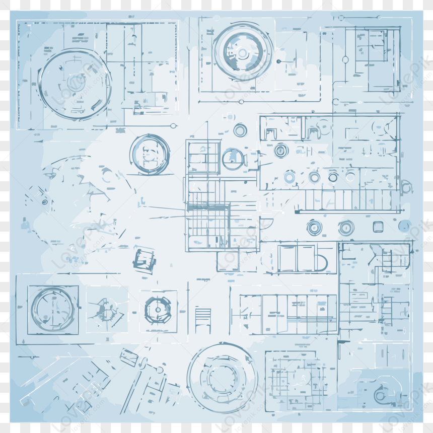 Blueprint Clipart Blueprints Of An Industrial Project Cartoon Vector ...