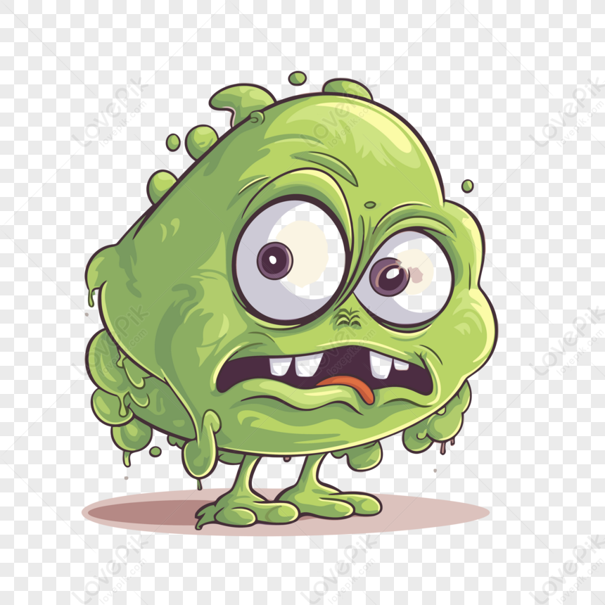 Booger Clipart Cute Cartoon Character Showing His Disgusted Face Vector ...