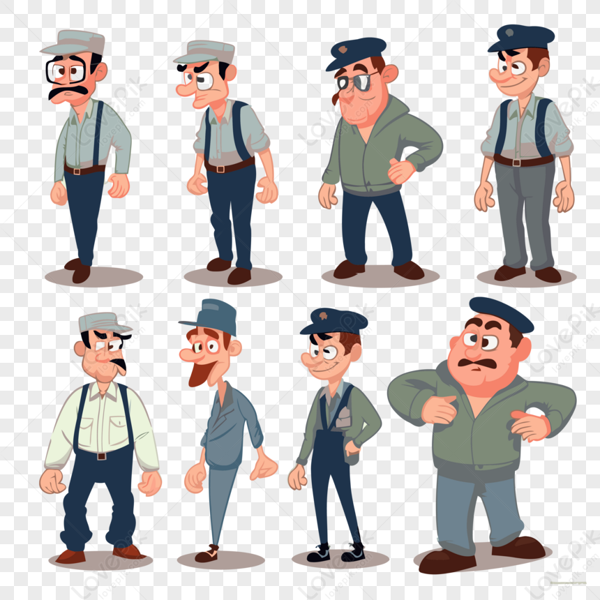 Citizen Clipart Cartoon Man In Different For Cartoon Illustration ç ...