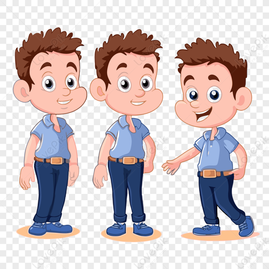 Happy Child Cute Boy in Casual Trendy Clothes Male Cartoon Character  Standing Pose Full Length Stock Vector - Illustration of model, looking:  195087422