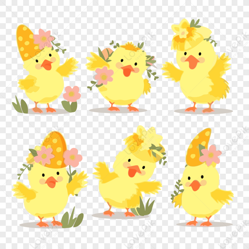 Pulcini Di Pasqua Vettore,clipart,cartone Animato,pulcini EPS Immagine  Gratis, Grafica download su Lovepik