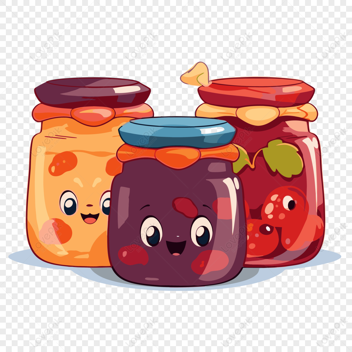 Jam Clipart Cartoon Jars Of Jam With Pies Vector,font,drinkware PNG ...