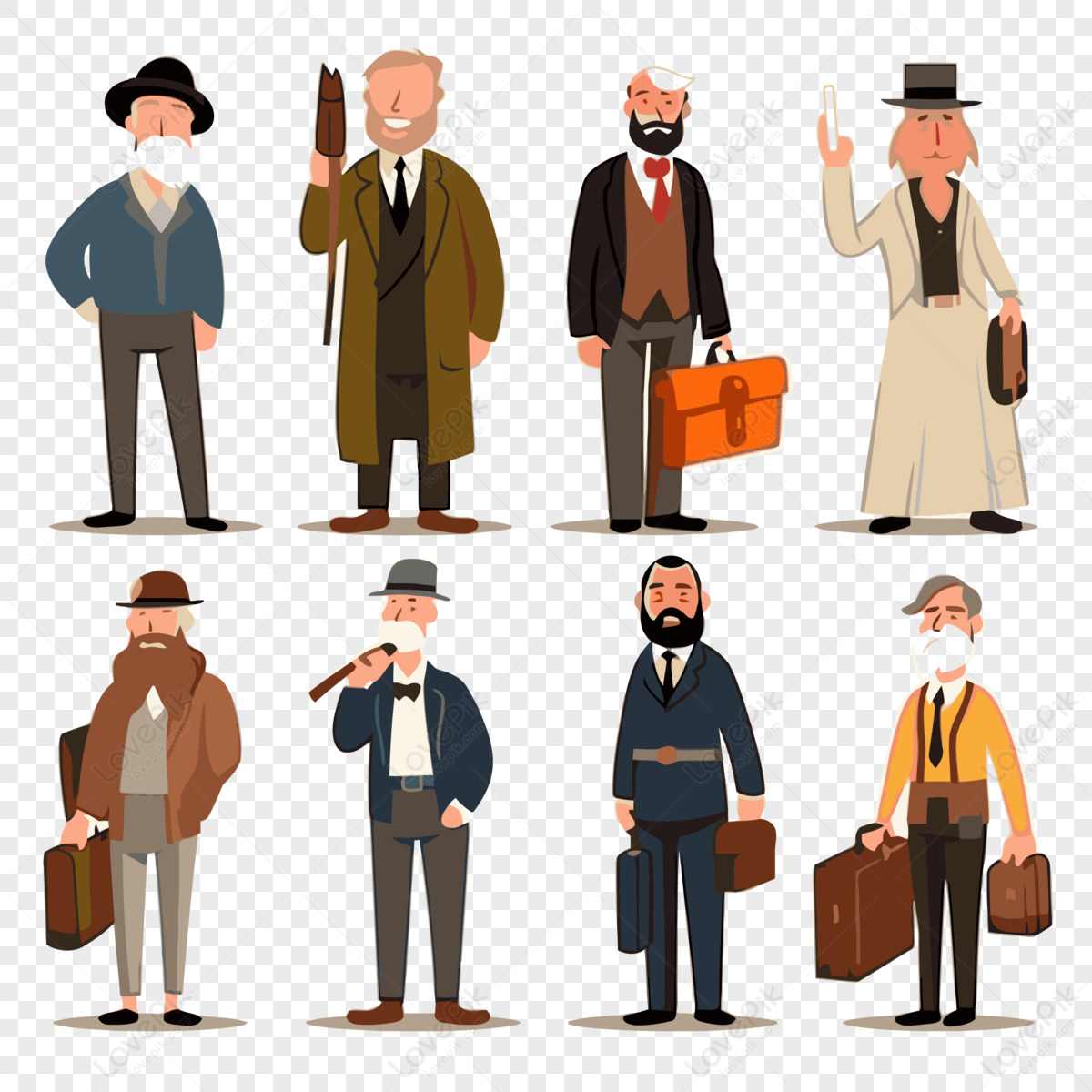 Missionaries Clipart Cartoon Illustrator Set Ng Mga Character Ng ...