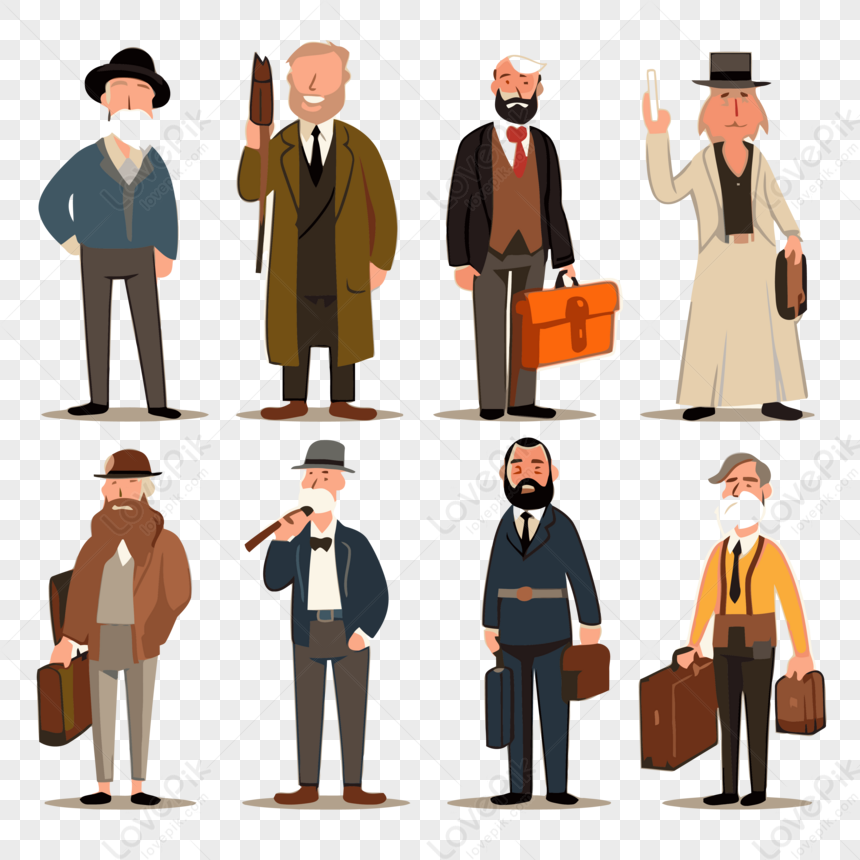 Missionaries Clipart Cartoon Illustrator Set Characters Of Wealthy Men ...