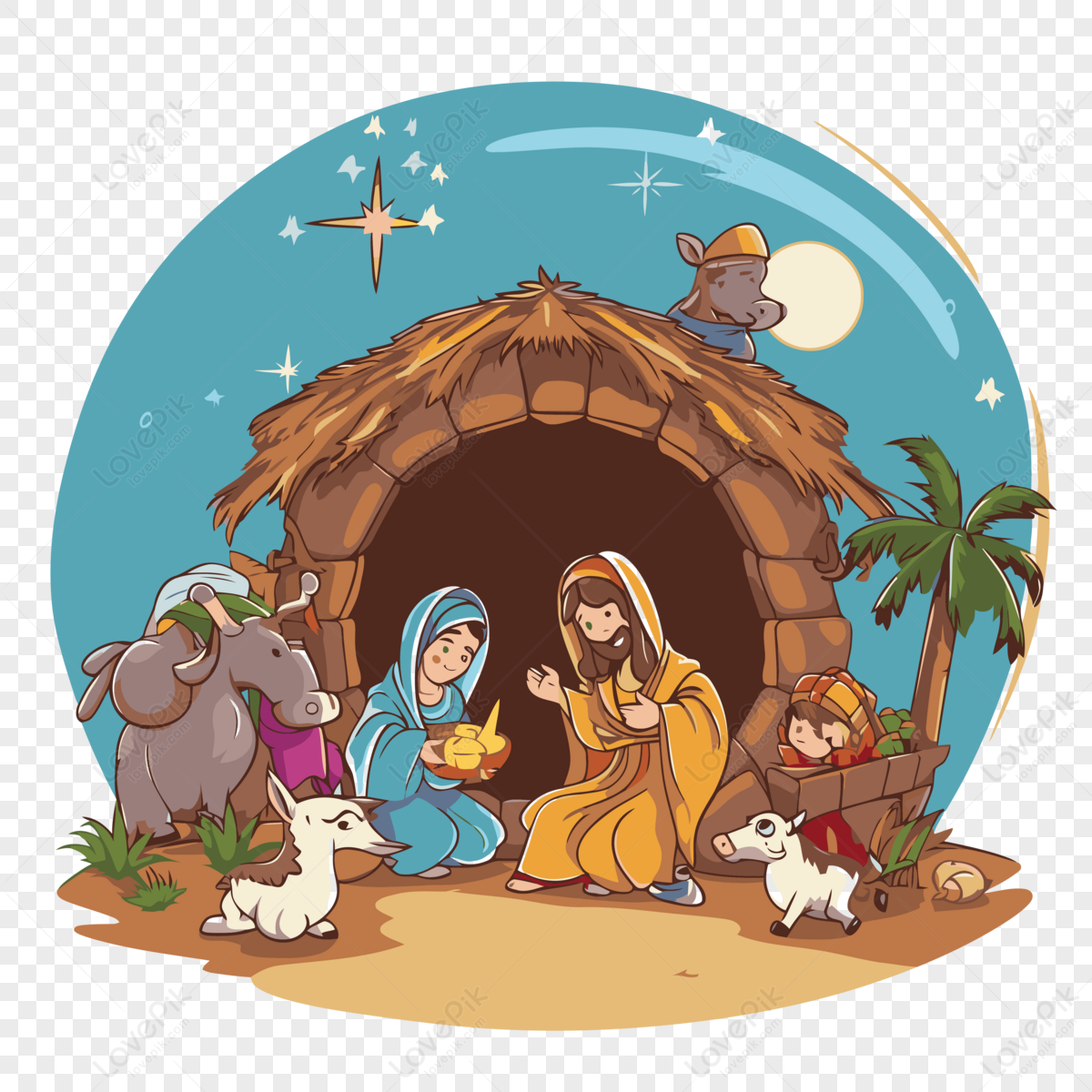 The Nativity Vector,cartoon,native,sticker PNG Transparent Background ...