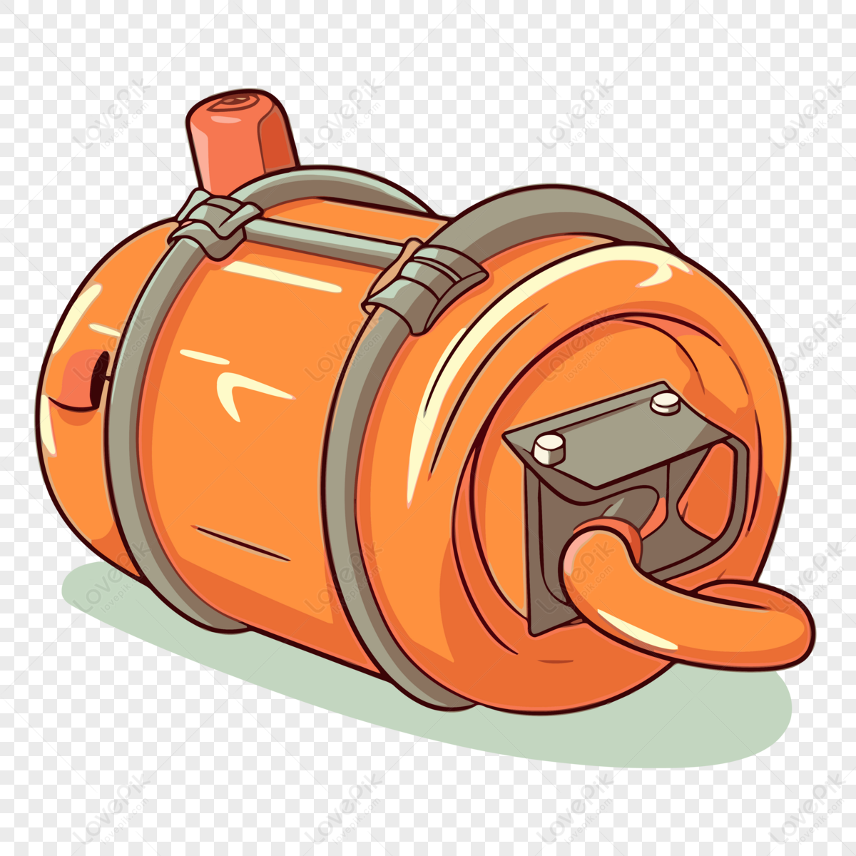 Tubing Clipart Cartoon Version Of A Large Gas Tank That Shows Two Large ...