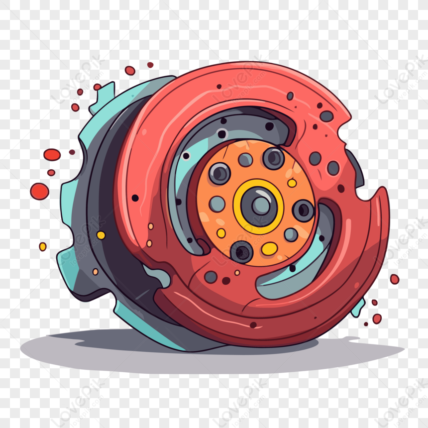 Brake Clipart Cartoon Brake Wheel With Cartoons Vector Free PNG And ...