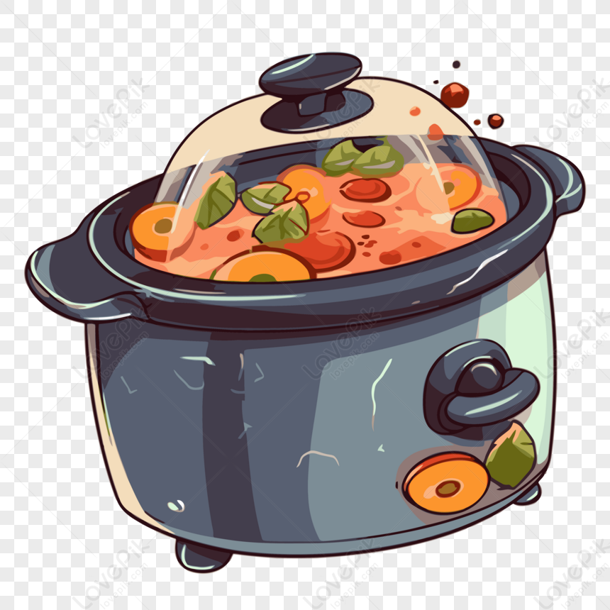 Crockpot Clipart Piccolo Cartone Animato Crockpot Con Melograno E Carote  Vettore,cartone Animato Vettoriale,melograno Dei Cartoni Animati,acqua EPS  Immagine Gratis, Grafica download su Lovepik