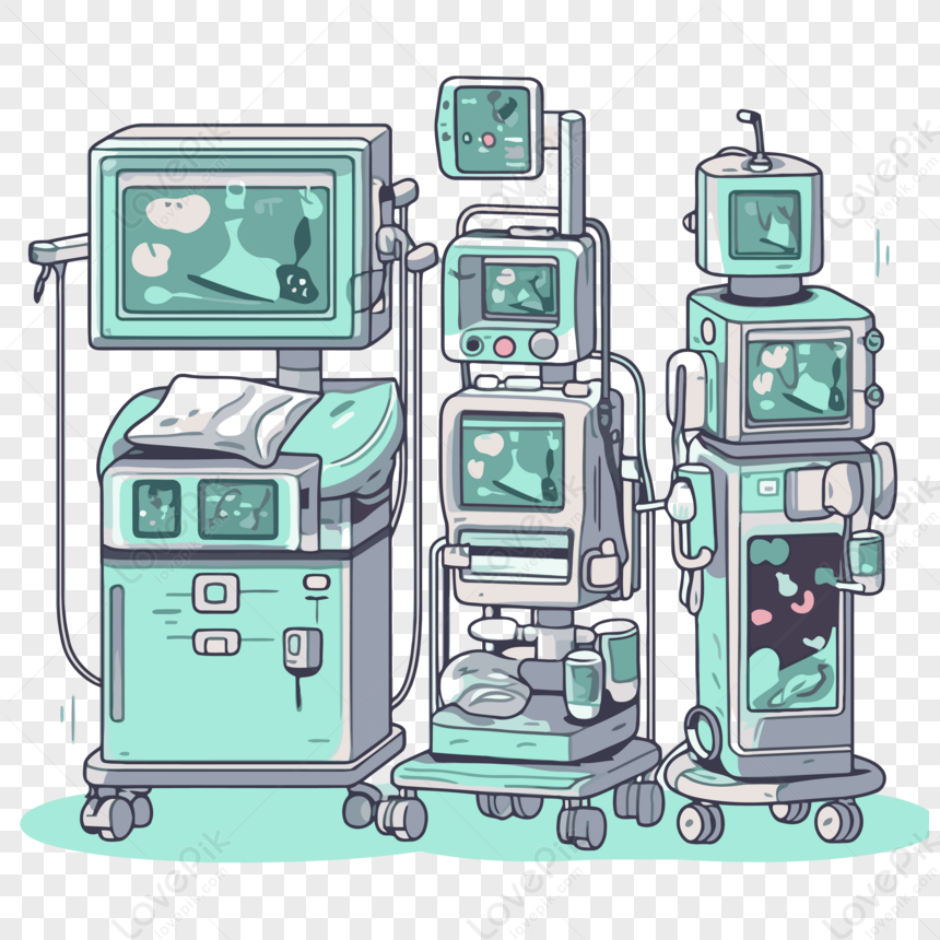 Icu Clipart Cartoon Machine In A Hospital Setting Vector,engineering ...