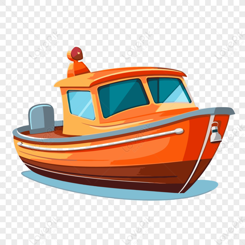 Lancha naranja y amarilla, pequeño bote de pesca., Deportes, pescar,  naranja png