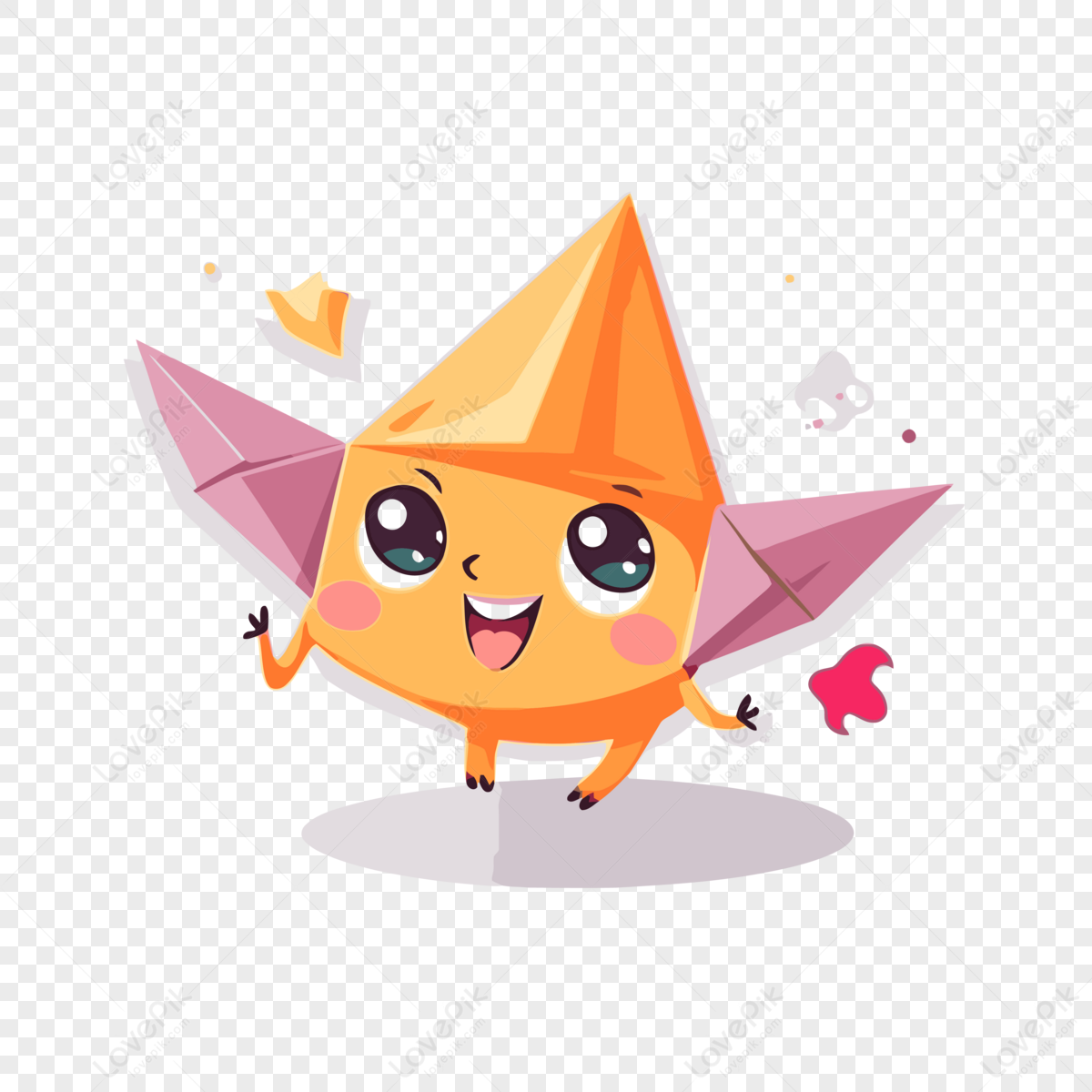 Origami Clipart Character Illustration Of Origami Character In A ...