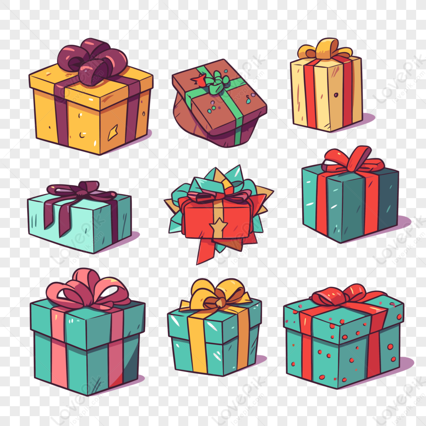 Presenta Clipart Set Di Scatole Regalo Dei Cartoni Animati Vettore,regalo  Vettoriale,scatola,clipart EPS Immagine Gratis, Grafica download su  Lovepik