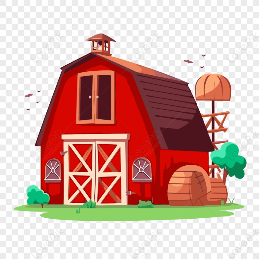 Red Barn Vector,cartoon,sticker PNG Picture And Clipart Image For Free ...