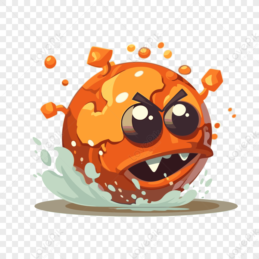 Cannonball Clipart Round Orange Orange Character Cartoon Vector ...