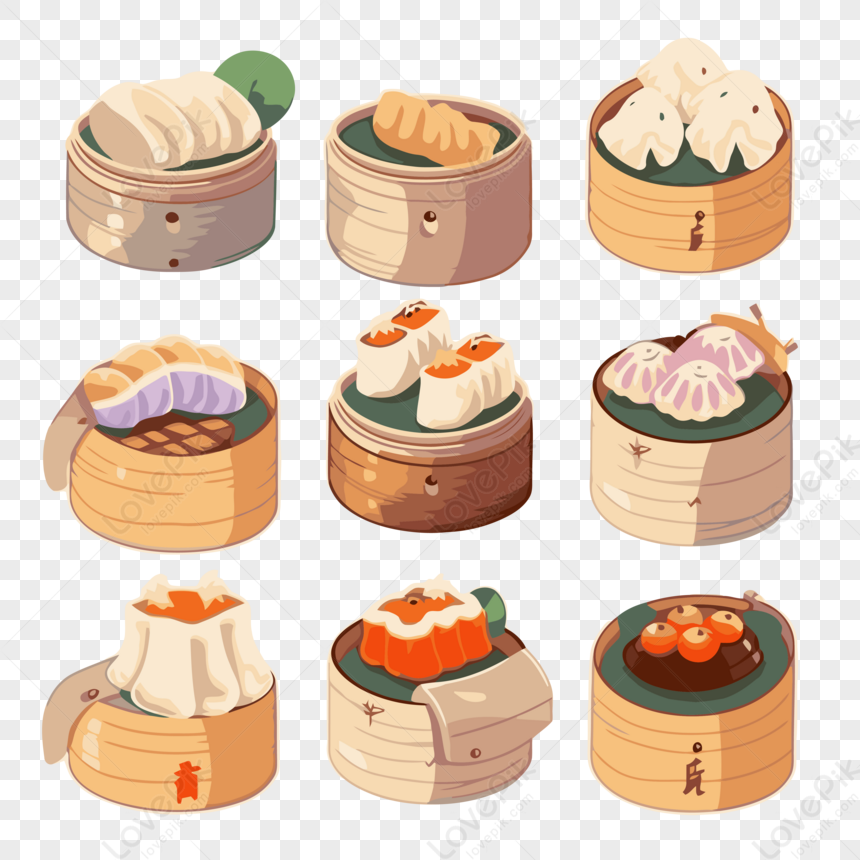 Dim Sum Vector,cartoon,sticker Free PNG And Clipart Image For Free ...