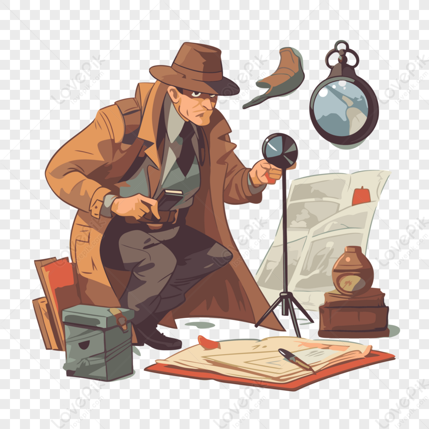 Vecchio Detective Che Tiene Una Lente Di Ingrandimento Clipart,presa,lente  Dingrandimento,tenere Il Bicchiere PSD Immagine Gratis, Grafica download  su Lovepik