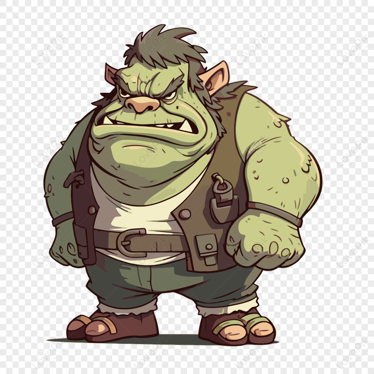 Ogre Clipart The Character Of The Green Grotto Troll Cartoon Vector PNG ...