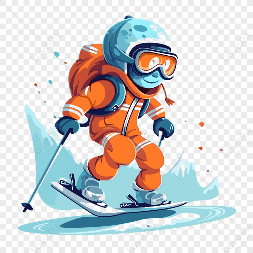 clipart de skieur