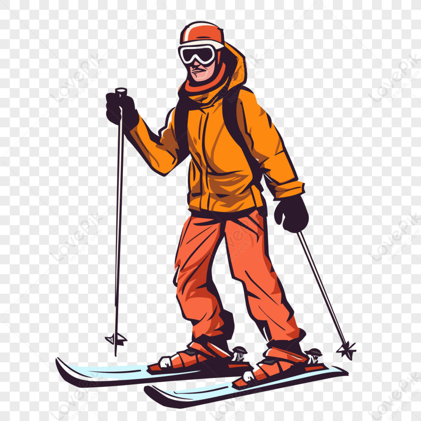 clipart de skieur