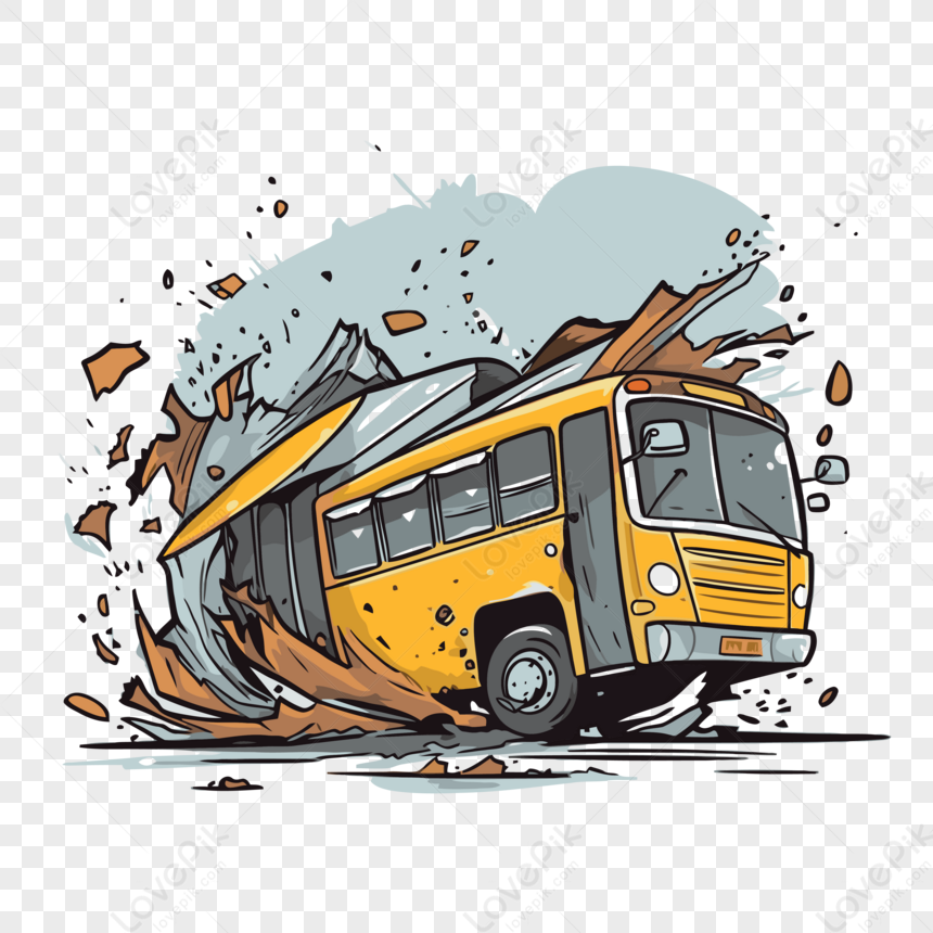 dessin devant un autobus scolaire